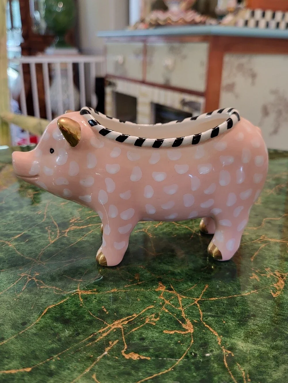 Mackenzie Childs Small Pig Planter